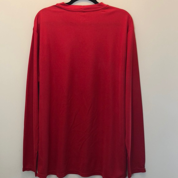 Nike Red Dri-Fit Long Sleeve T-Shirt Size 2X - Picture 4 of 6